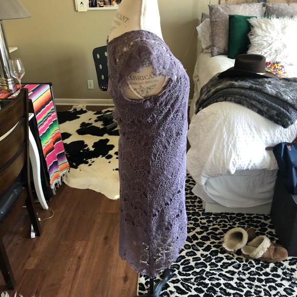 free people Purple lace dress - Picture 4 of 6